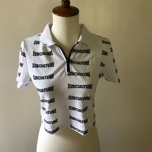 Collared Crop top